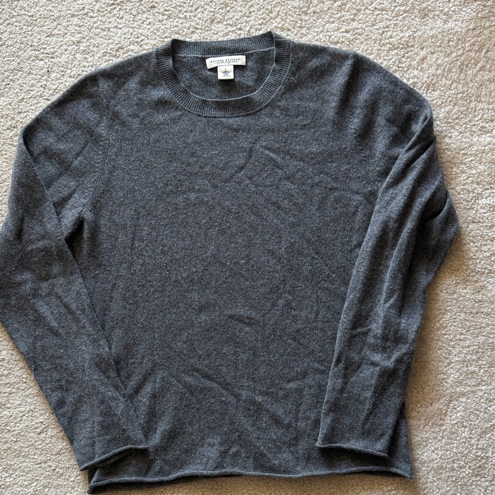 Cashmere Banana Republic Women's Gray Crewneck Sweater